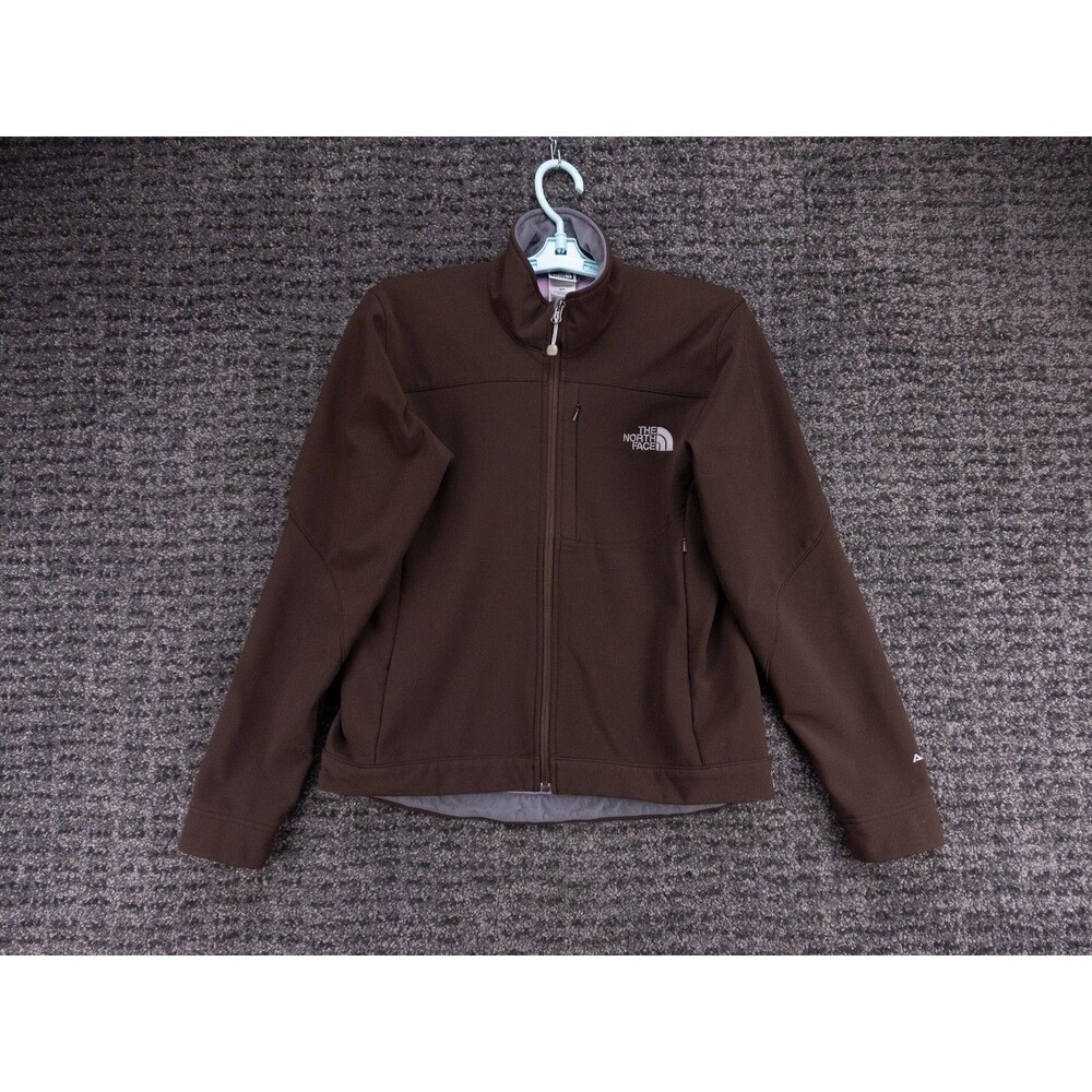 The North Face Jacket Womens Small Brown Full Zip Apex Softshell Fleece Lined